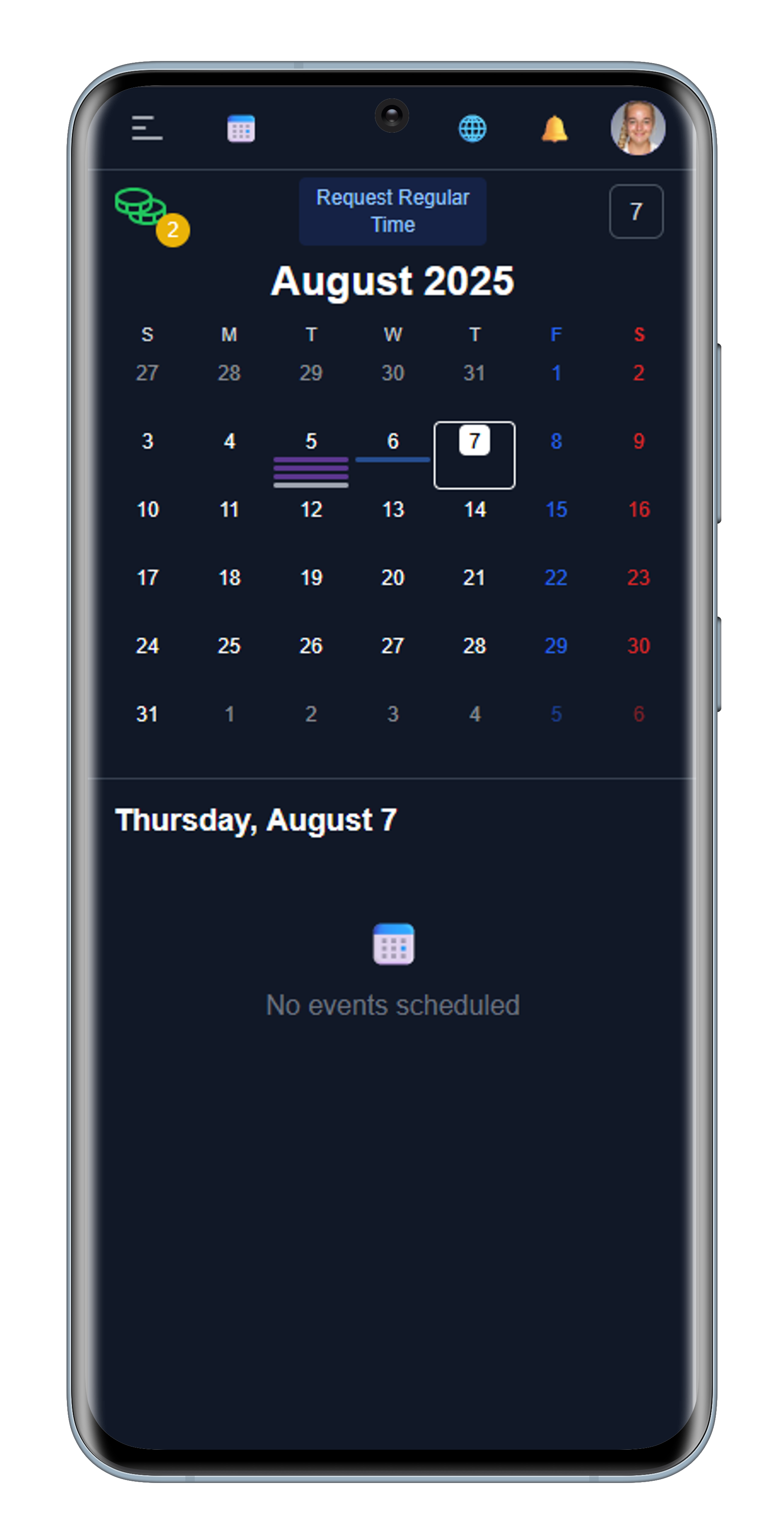 TeachTime app showing automated scheduling
